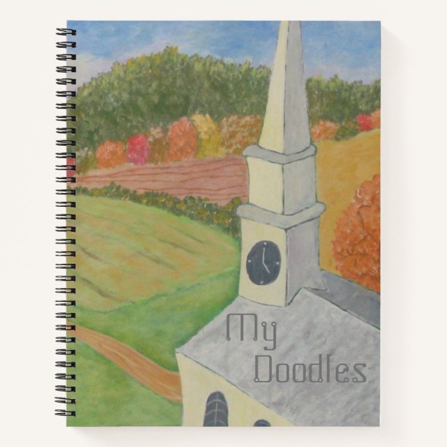 Fantasy Countryside Doodle Notebook (Front)