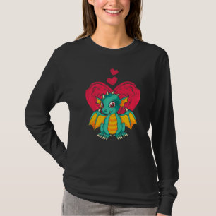 Fantasy Creature Animal  Heart Cute Mythical Drago T-Shirt