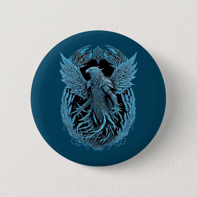 Fantasy Creature | Medieval Eagle 2 Inch Round Button (Front)