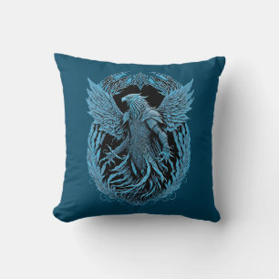 Fantasy Creature   Medieval Eagle Throw Pillow