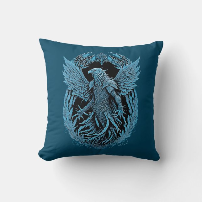 Fantasy Creature | Medieval Eagle Throw Pillow (Front)