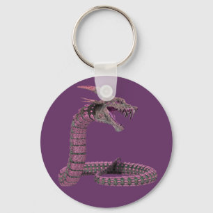 Fantasy Creature Pink Purple Keychain