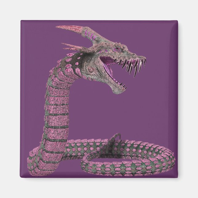 Fantasy Creature Pink Purple Magnet (Front)
