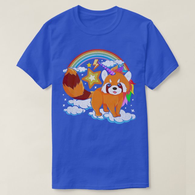 Fantasy Creature Red Pandacorn Animal Cute Red Pan T-Shirt (Design Front)