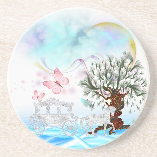 Fantasy Crystal Horse Carriage Coaster (Front)