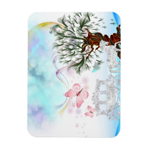 Fantasy Crystal Horse Carriage Magnet
