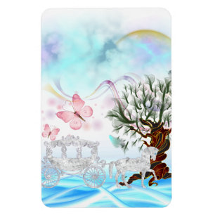 Fantasy Crystal Horse Carriage Magnet