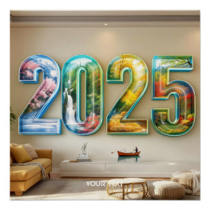 Fantasy Cute 2025 Four Numbers Poster