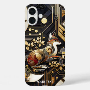 Fantasy Cute Abstract Fox Art iPhone 16 Plus Case