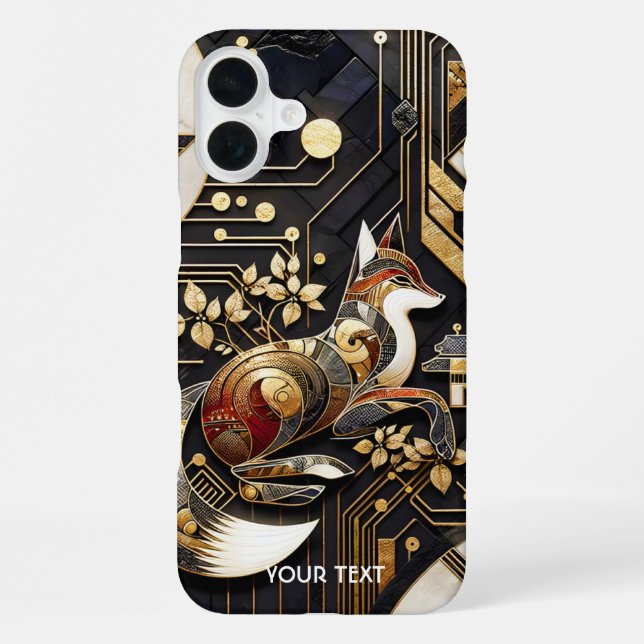 Fantasy Cute Abstract Fox Art iPhone Case (Back)
