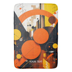 Fantasy Cute Abstract Red Circles Bath Mat