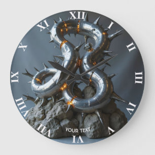 Fantasy Cute Abstract Sculpture Rock Large Clock