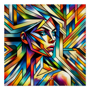 Fantasy Cute Abstract Surreal Girl Poster