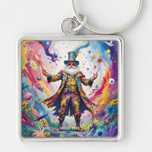 Fantasy Cute Abstract Vibrant Painter Keychain