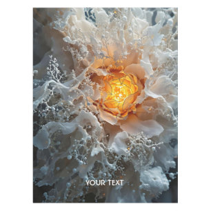 Fantasy Cute Abstract White Yellow Tablecloth