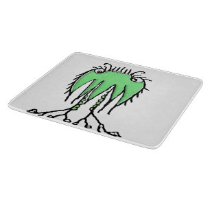 Fantasy cute alien drawing cutting board
