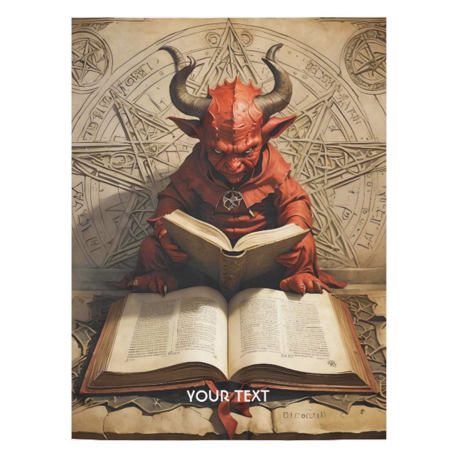 Fantasy Cute Ancient Book Reader Tablecloth (Front)