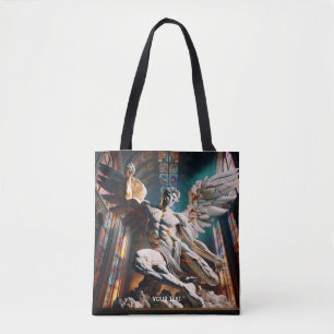Fantasy Cute Angel Marble Church Tote Bag