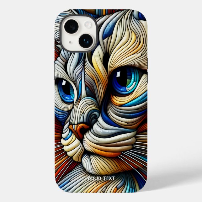 Fantasy Cute Art Deco Cat Case-Mate iPhone Case (Back)