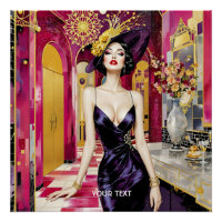 Fantasy Cute Art Deco Lady