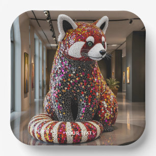 Fantasy Cute Art Deco Panda Paper Plate