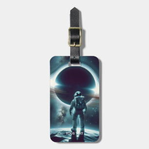 Fantasy Cute Astronaut Black Hole Luggage Tag