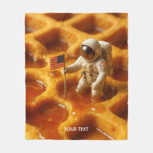 Fantasy Cute Astronaut On Maple Fleece Blanket