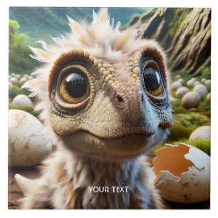 Fantasy Cute Baby Dino Jungle Tile