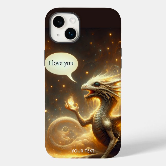 Fantasy Cute Baby Dragon Love Case-Mate iPhone Case (Back)