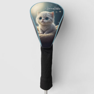 Fantasy Cute Baby Kitty Cat Lover's Personalized Golf Head Cover