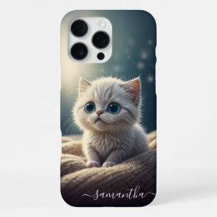 Fantasy Cute Baby Kitty Cat Lover's Personalized iPhone 16 Pro Max Case