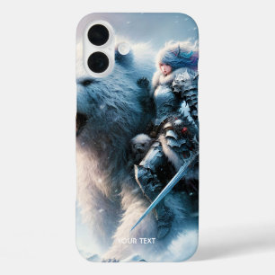 Fantasy Cute Bear Female Warrior iPhone 16 Plus Case