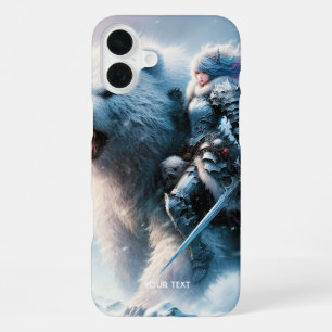 Fantasy Cute Bear Female Warrior iPhone 16 Plus Case