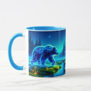 Fantasy Cute Bear River Meadow Mug