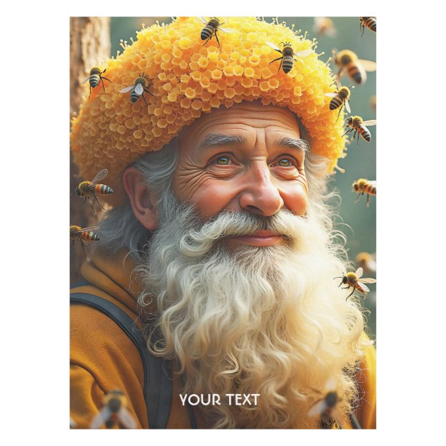 Fantasy Cute Bee Hat Man Tablecloth (Front)