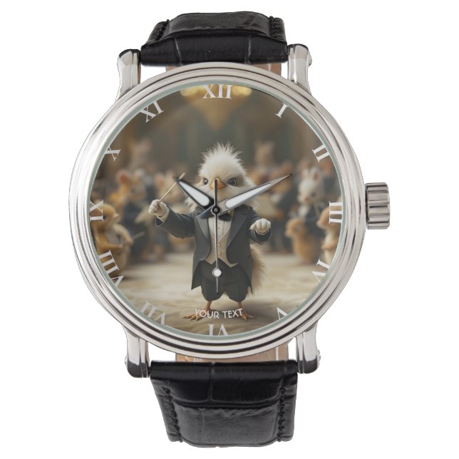 Fantasy Cute Bird Conducts Orchestra Watch (Front)