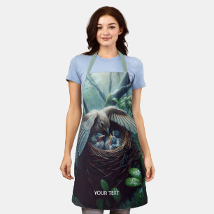 Fantasy Cute Bird Nest Rain Apron