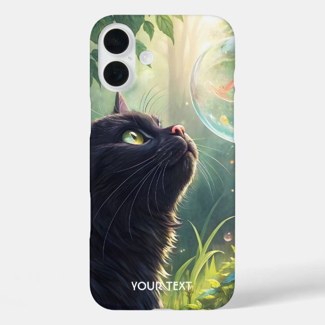 Fantasy Cute Black Cat Forest Case-Mate iPhone Case (Back)
