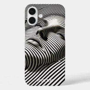 Fantasy Cute Black White Face iPhone 16 Plus Case