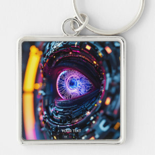 Fantasy Cute Blue Cyber Eye Keychain