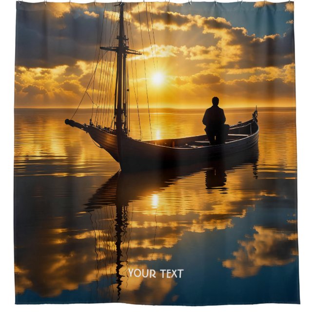 Fantasy Cute Boat Sunset Sea (Front)