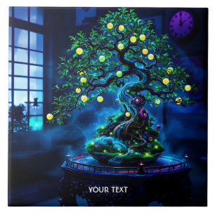 Fantasy Cute Bonsai Tree Lights Tile