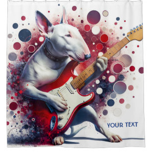 Fantasy Cute Bull Terrier Guitar