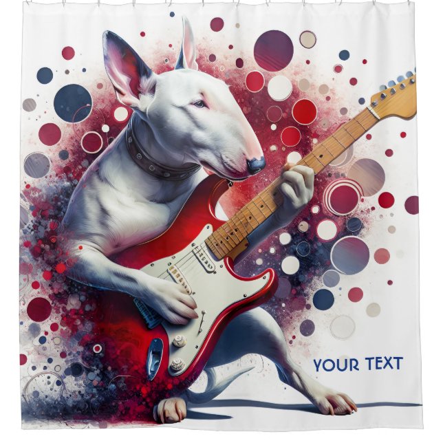 Fantasy Cute Bull Terrier Guitar (Front)
