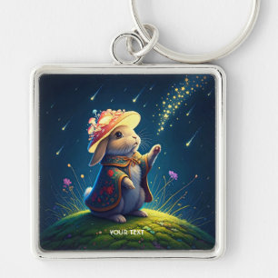 Fantasy Cute Bunny Mushroom Stars Keychain