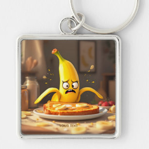 Fantasy Cute Butter Banana Toast Keychain