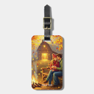 Fantasy Cute  Campfire Date Country Luggage Tag
