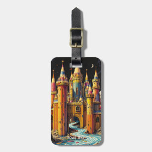 Fantasy Cute Castle From Pencils Luggage Tag