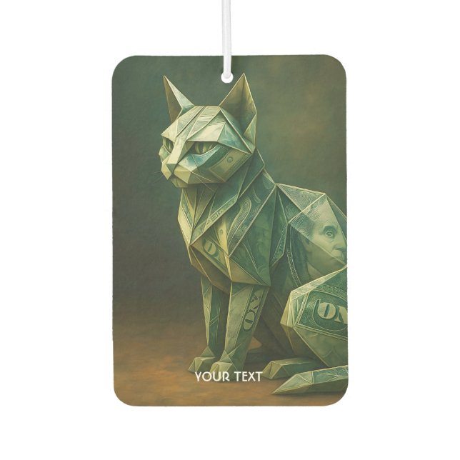Fantasy Cute Cat Money Origami Air Freshener (Front)