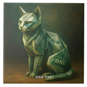 Fantasy Cute Cat Money Origami Tile